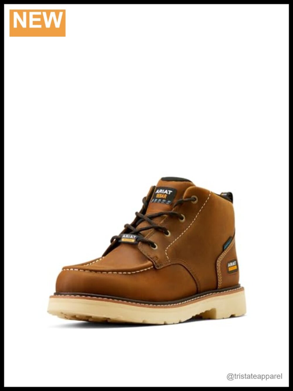 Men's Rebar Lift Chukka Waterproof Work Boot Leather Square Toe
